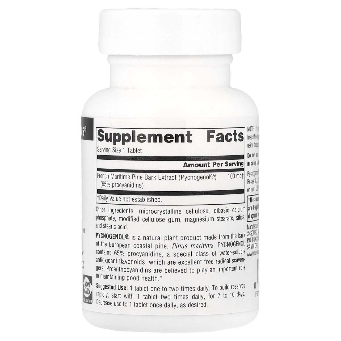 Source Naturals, Pycnogenol®, 100 mg, 60 Tablets - Image 2