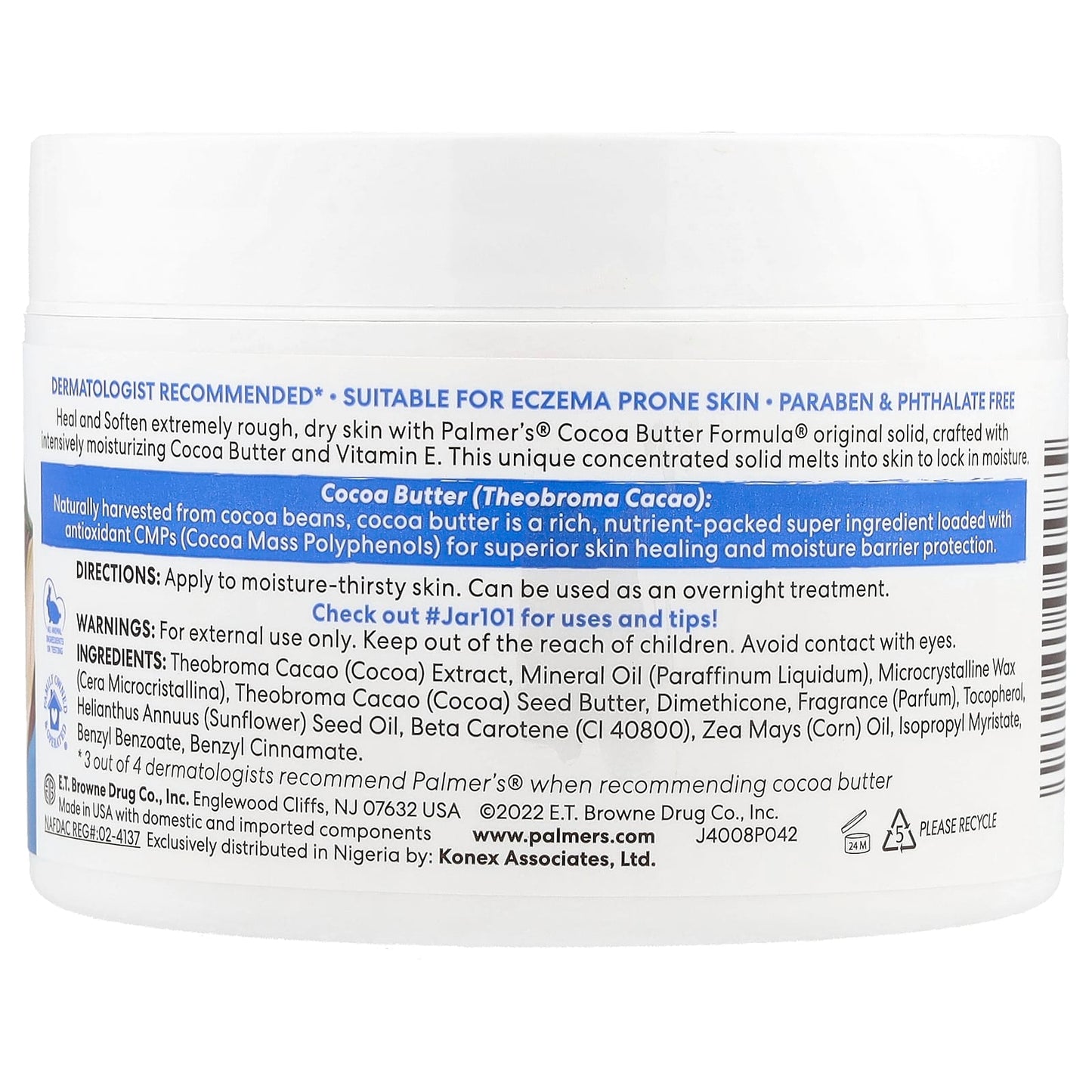 Palmer's, Cocoa Butter Formula® with Vitamin E, Heals Softens, 7.25 oz (200 g) - Image 2