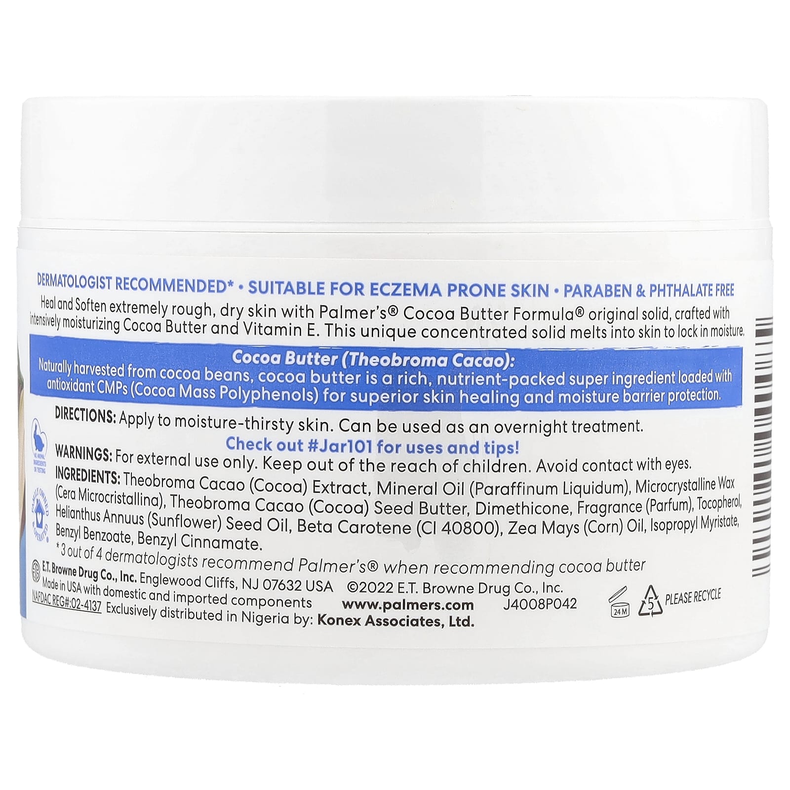 Palmer's, Cocoa Butter Formula® with Vitamin E, Heals Softens, 7.25 oz (200 g) - Image 2