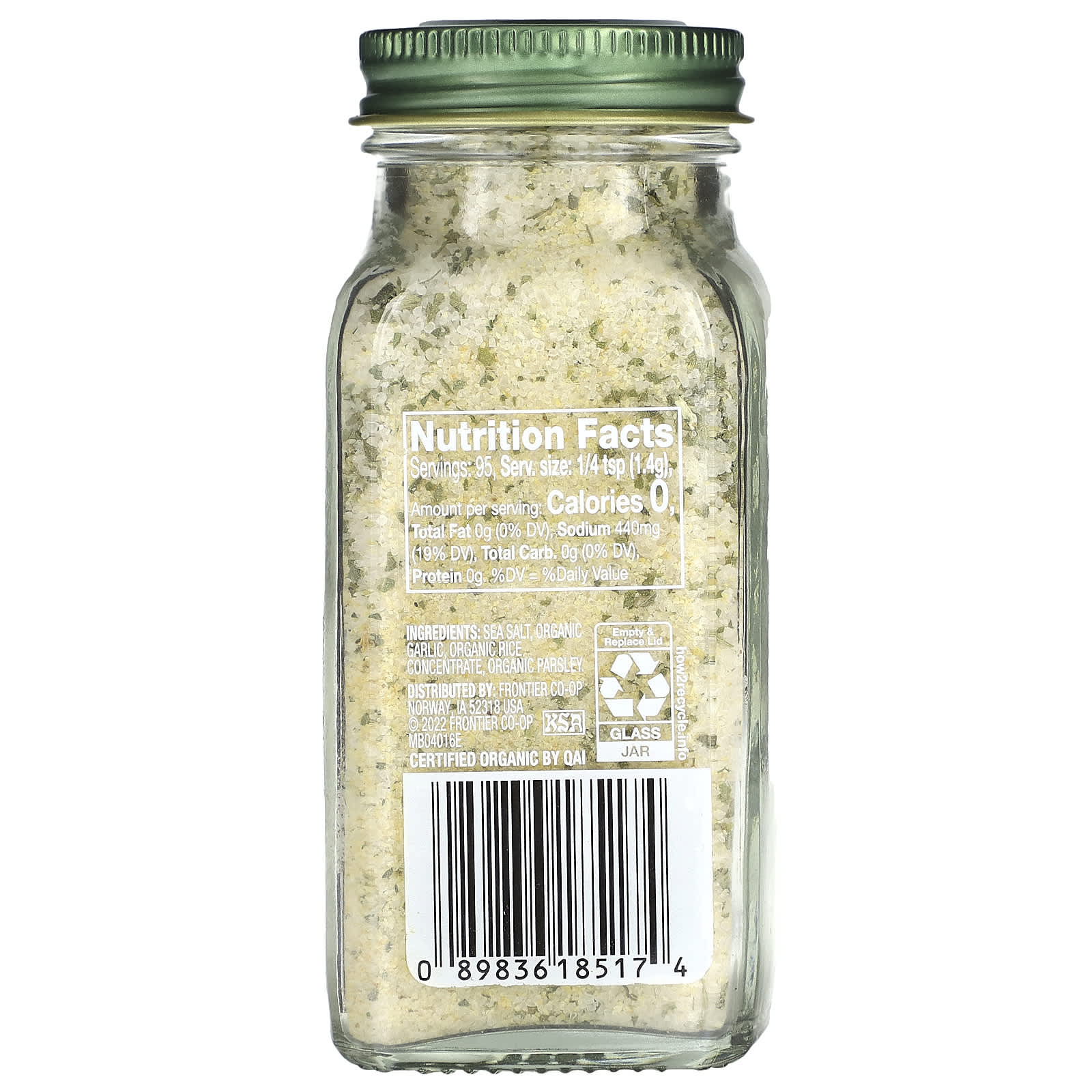 Simply Organic, Garlic Salt, 4.7 oz (133 g) - Image 2