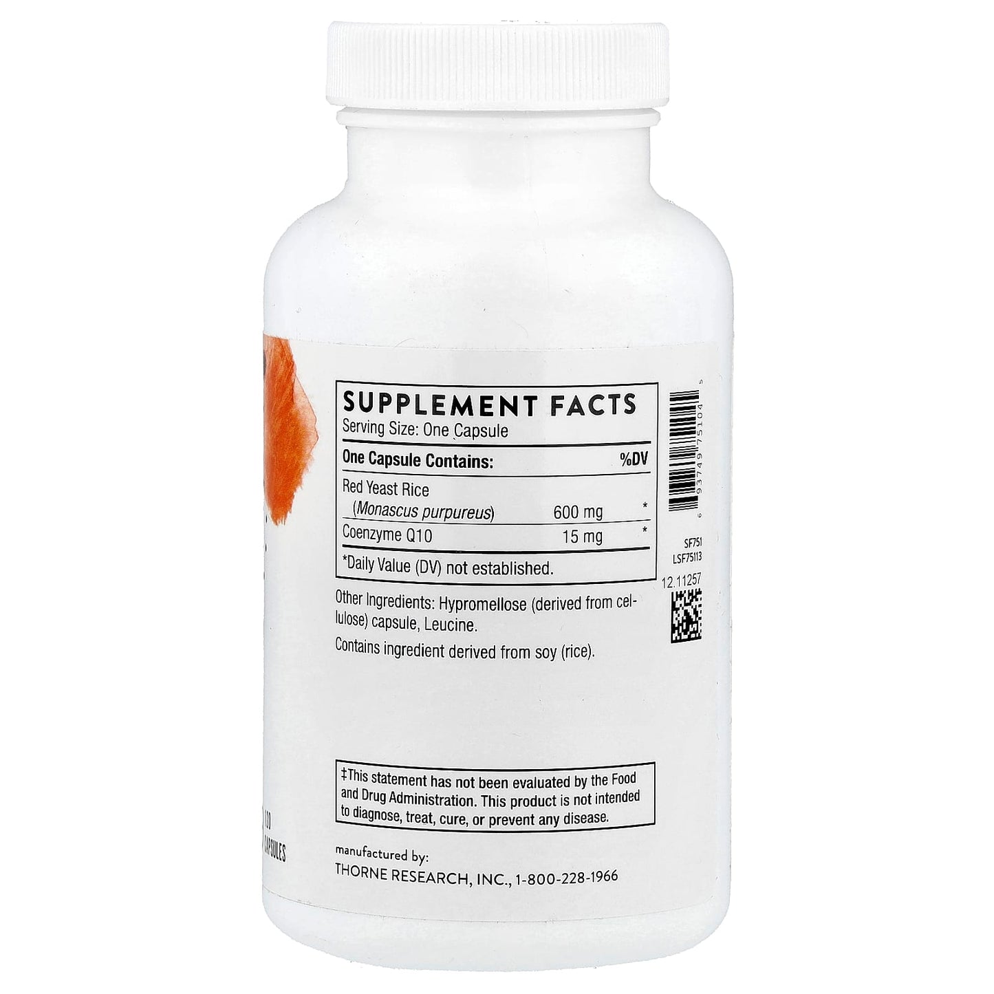 Thorne, Red Yeast Rice + CoQ10, 120 Capsules - Image 2