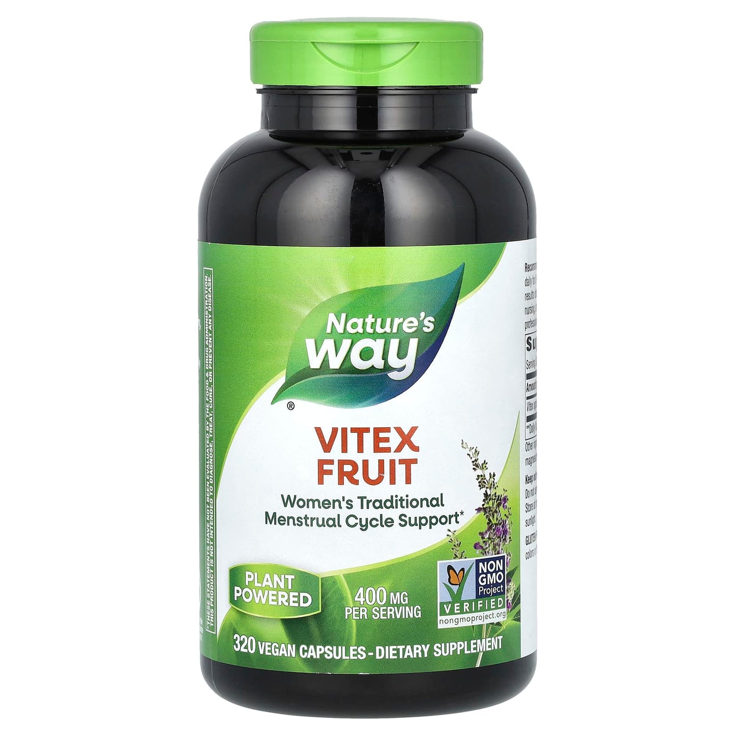 Nature's Way, Vitex Fruit, 400 mg, 320 Vegan Capsules - Image 1