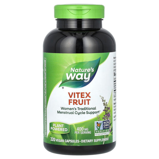 Nature's Way, Vitex Fruit, 400 mg, 320 Vegan Capsules - Image 1