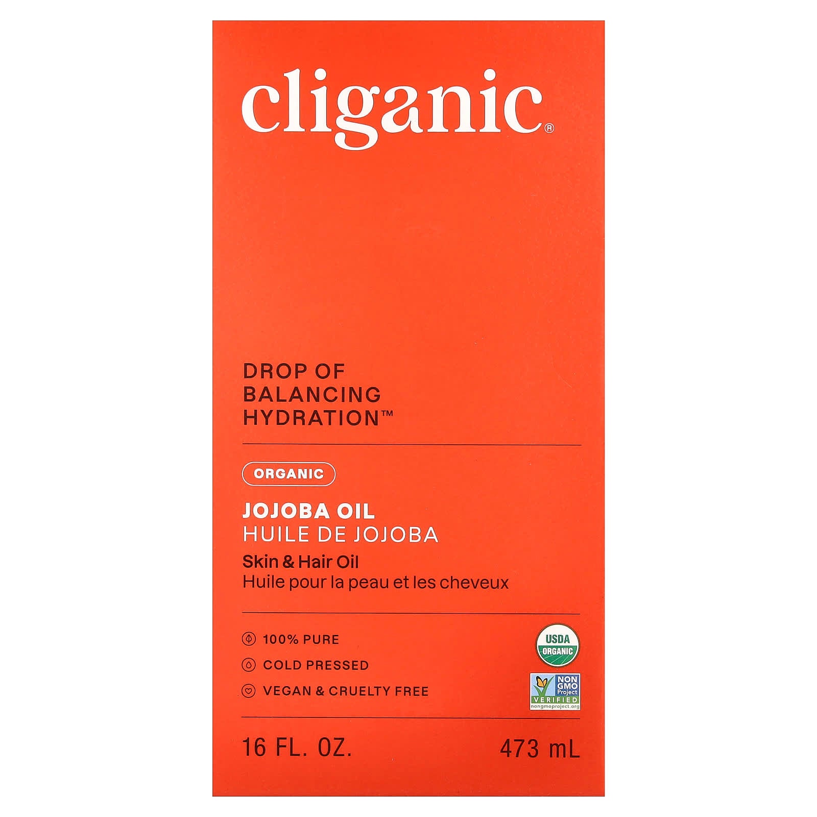 Cliganic USDA Organic Jojoba Oil for Oily & Combo Skin 16oz - Image 2