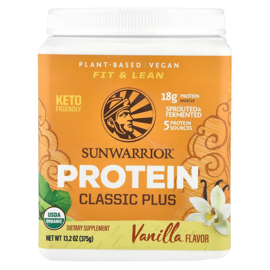 Sunwarrior, Classic Plus Protein, Vanilla, 13.2 oz (375 g) - Image 1