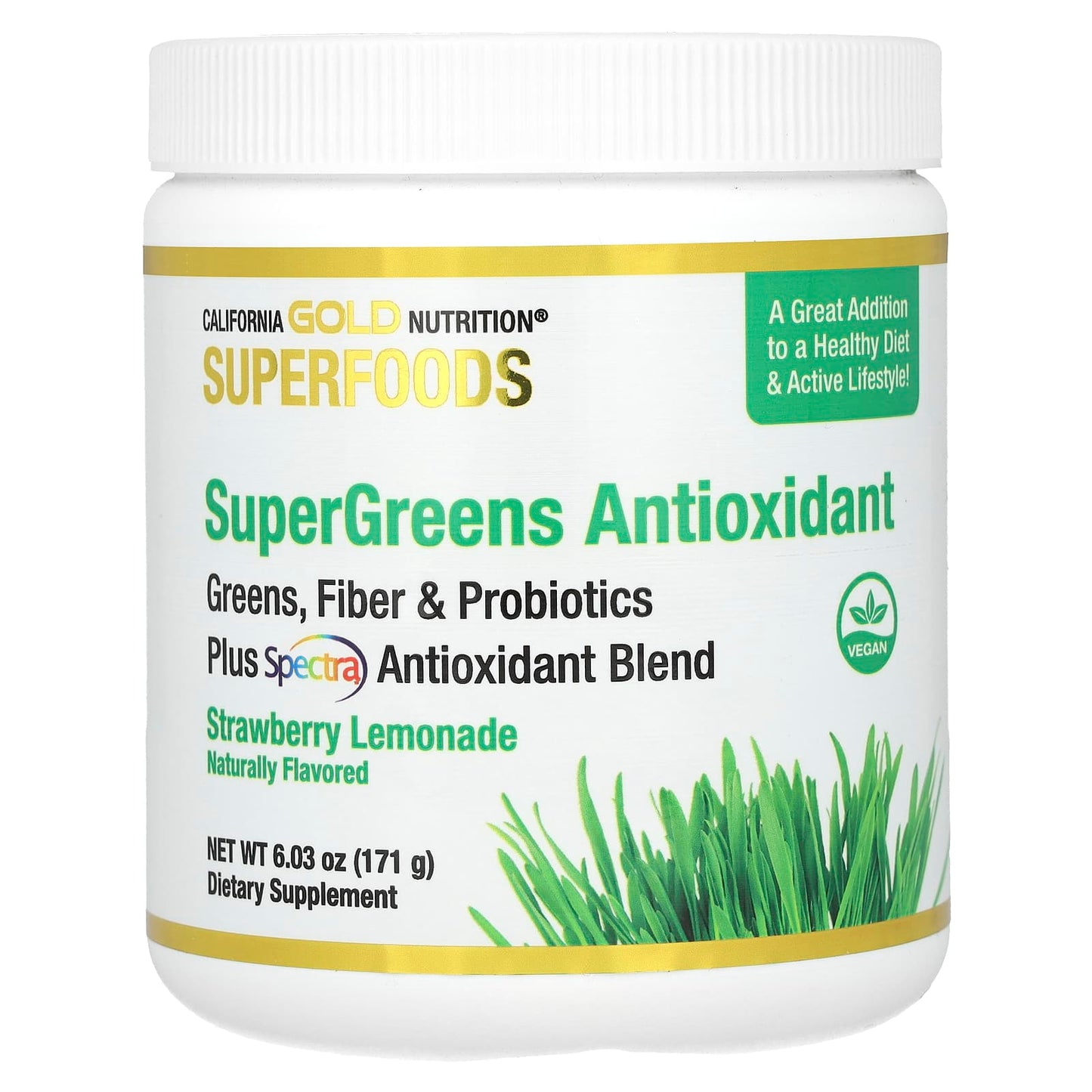 California Gold Nutrition Superfoods Supergreens Antioxidant Supplement - Image 1