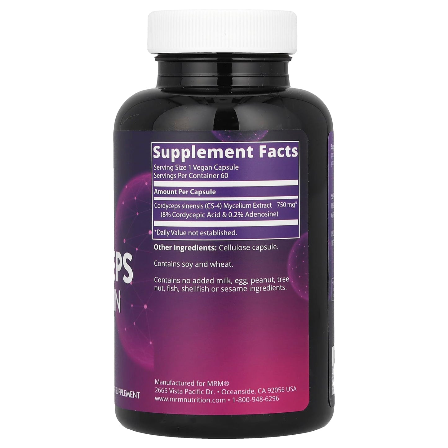 MRM Nutrition, Cordyceps CS-4 Strain, 60 Vegan Capsules (750 mg per Capsule) - Image 2