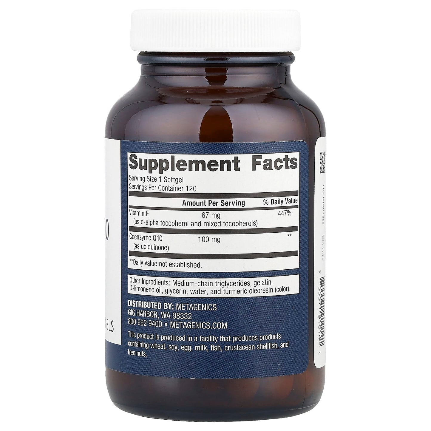 Metagenics, CoQ10 ST®- 100 , 120 Softgels - Image 2