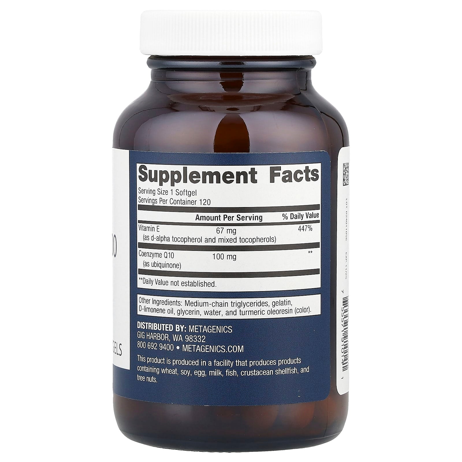 Metagenics, CoQ10 ST®- 100 , 120 Softgels - Image 2