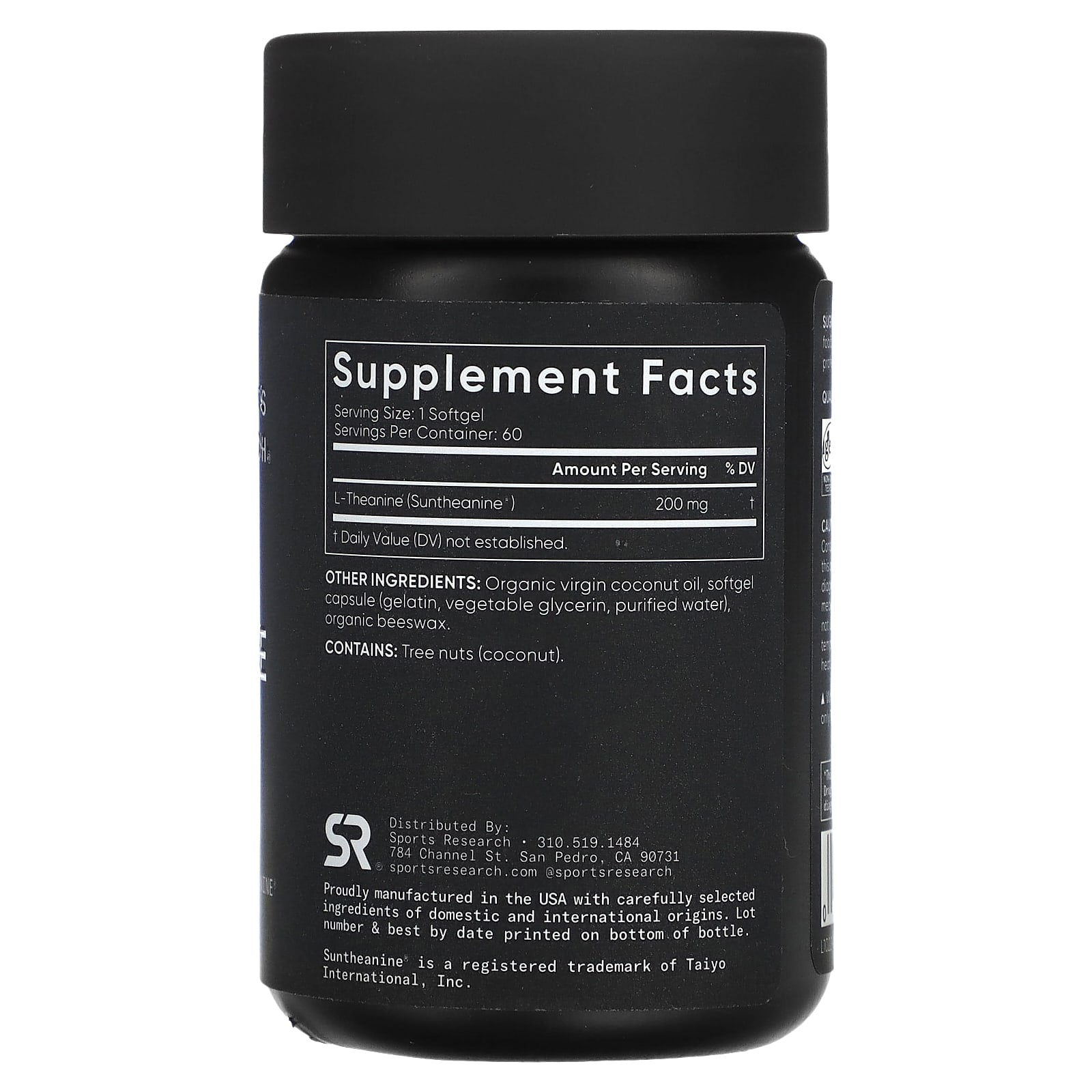 Sports Research, L-Theanine, Double Strength, 200 mg, 60 Softgels - Image 2