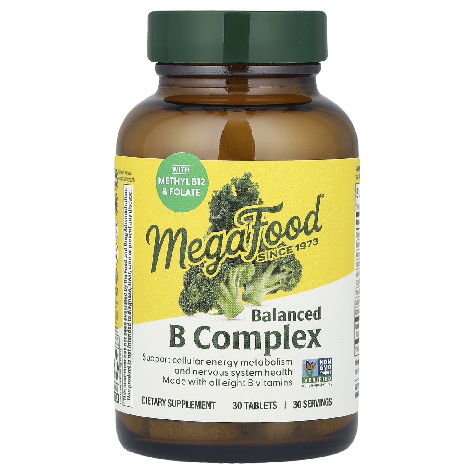 MegaFood, Balanced B Complex, 30 Tablets - Image 1