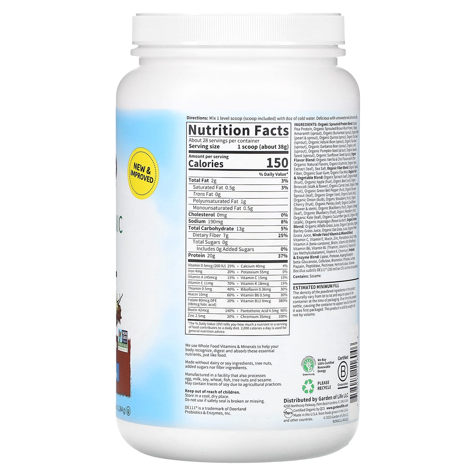 Garden of Life RAW Organic Meal Shake & Meal Replacement - Image 2