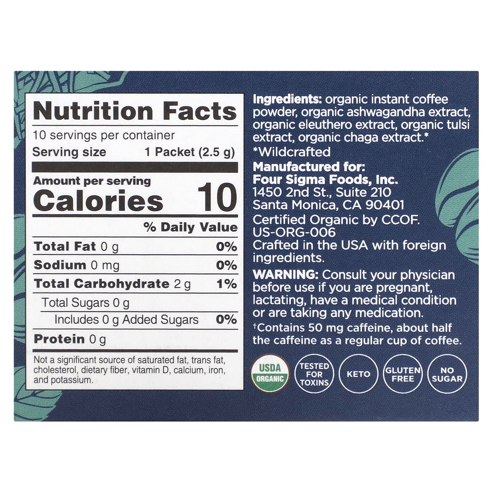 Four Sigmatic Balance Instant Coffee with Adaptogens, USDA Certified - Image 2