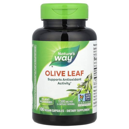 Nature's Way, Olive Leaf, 100 Vegan Capsules (500 mg per Capsule) - Image 1