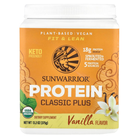 Sunwarrior, Classic Plus Protein, Vanilla, 13.2 oz (375 g) - Image 1