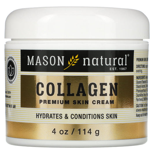 Mason Natural, Collagen Premium Skin Cream, Pear, 4 oz (114 g) - Image 1
