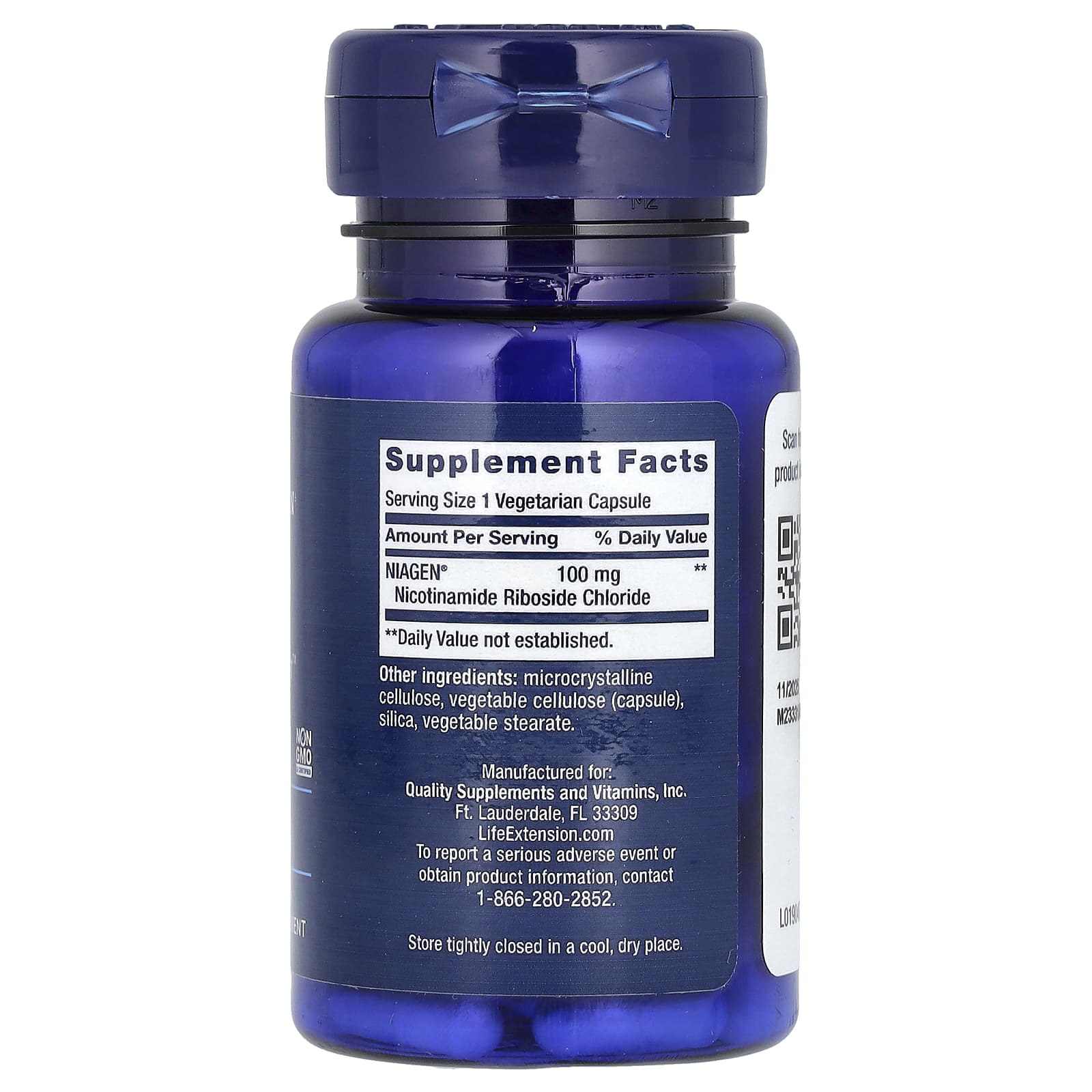 Life Extension, NAD+ Cell Regenerator, 100 mg, 30 Vegetarian Capsules - Image 2
