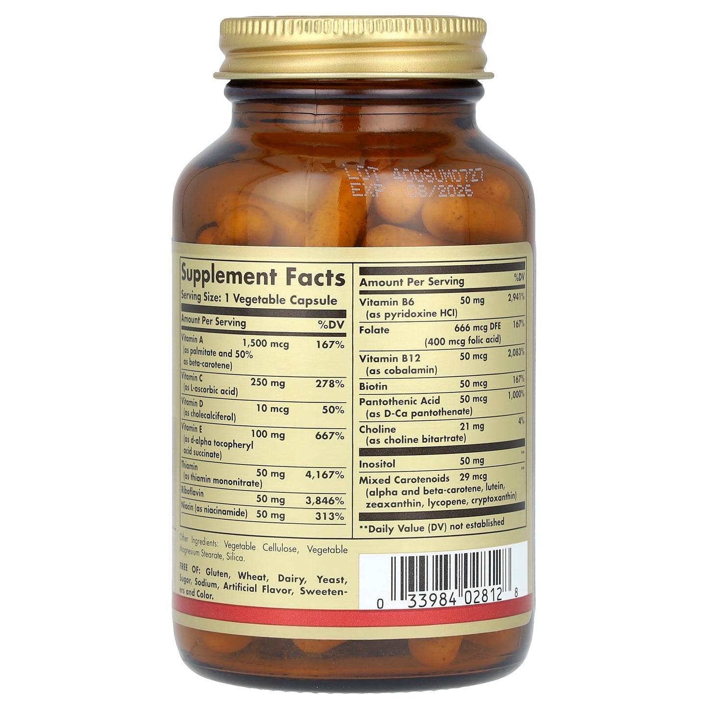 Solgar, Vitamins Only, 90 Vegetable Capsules - Image 2