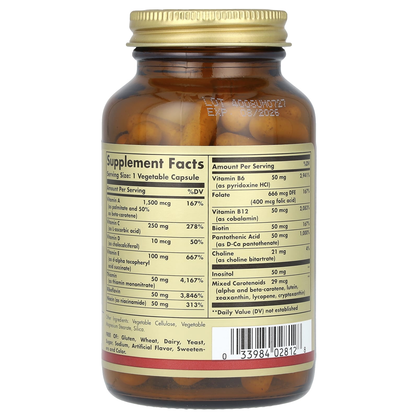 Solgar, Vitamins Only, 90 Vegetable Capsules - Image 2