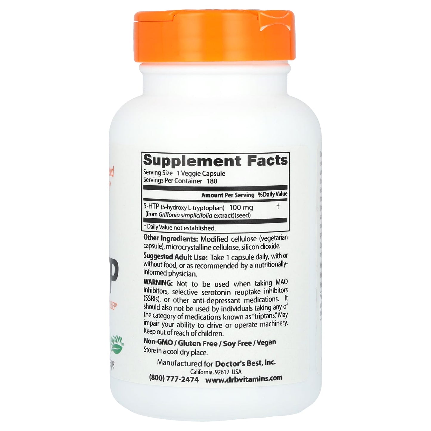 Doctor's Best 5-HTP 100mg - Promote Healthy Sleep & Relaxation - Image 2