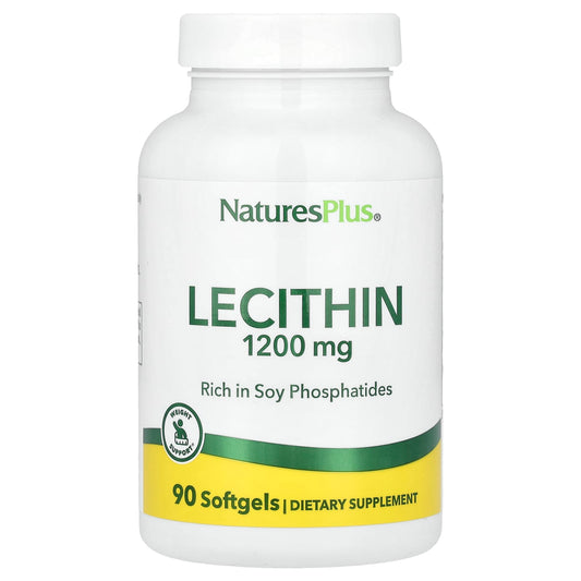 NaturesPlus, Lecithin, 1,200 mg, 90 Softgels - Image 1