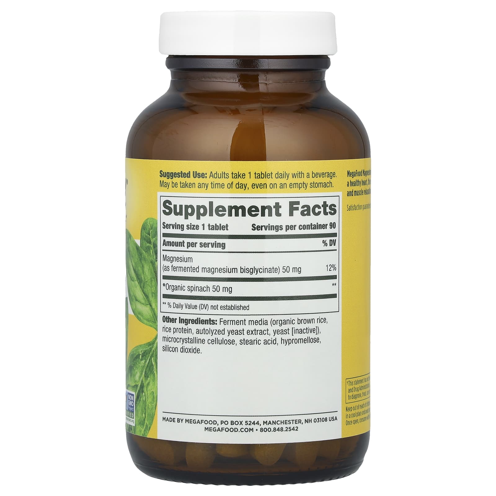 MegaFood, Magnesium, 90 Tablets - Image 2
