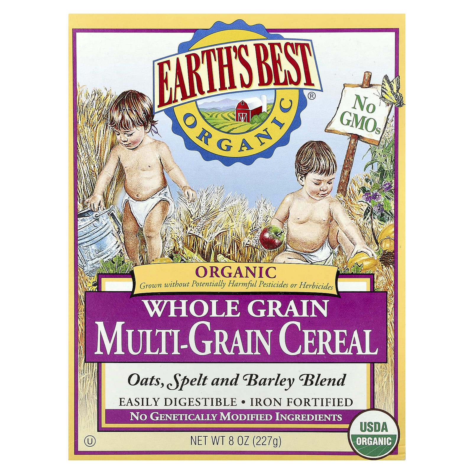 Organic Whole Grain Baby Cereal by Earth's Best | USDA Certified - Image 1
