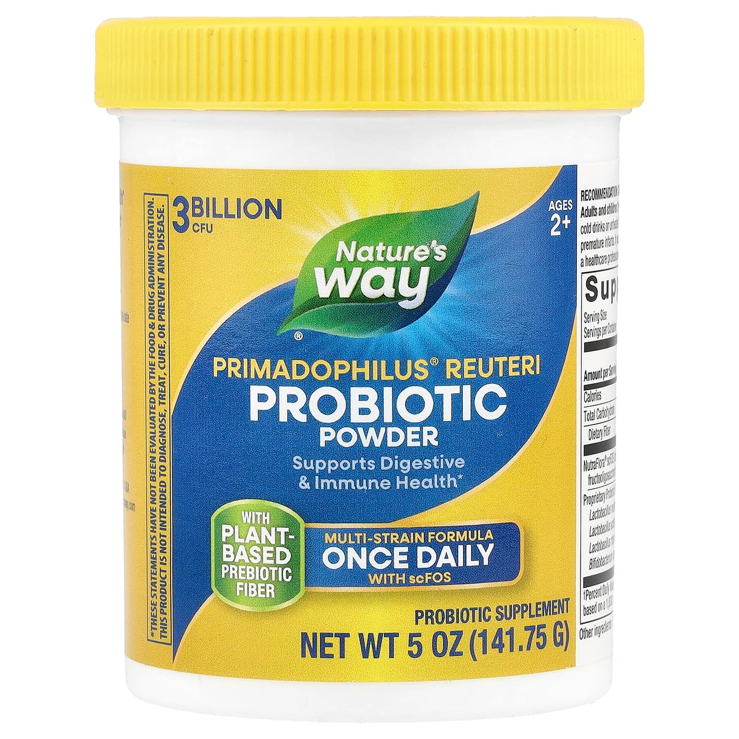 Nature's Way, Primadophilus® Reuteri Probiotic Powder, Ages 2+, 3 Billion CFU, 5 oz (141.75 g) - Image 1