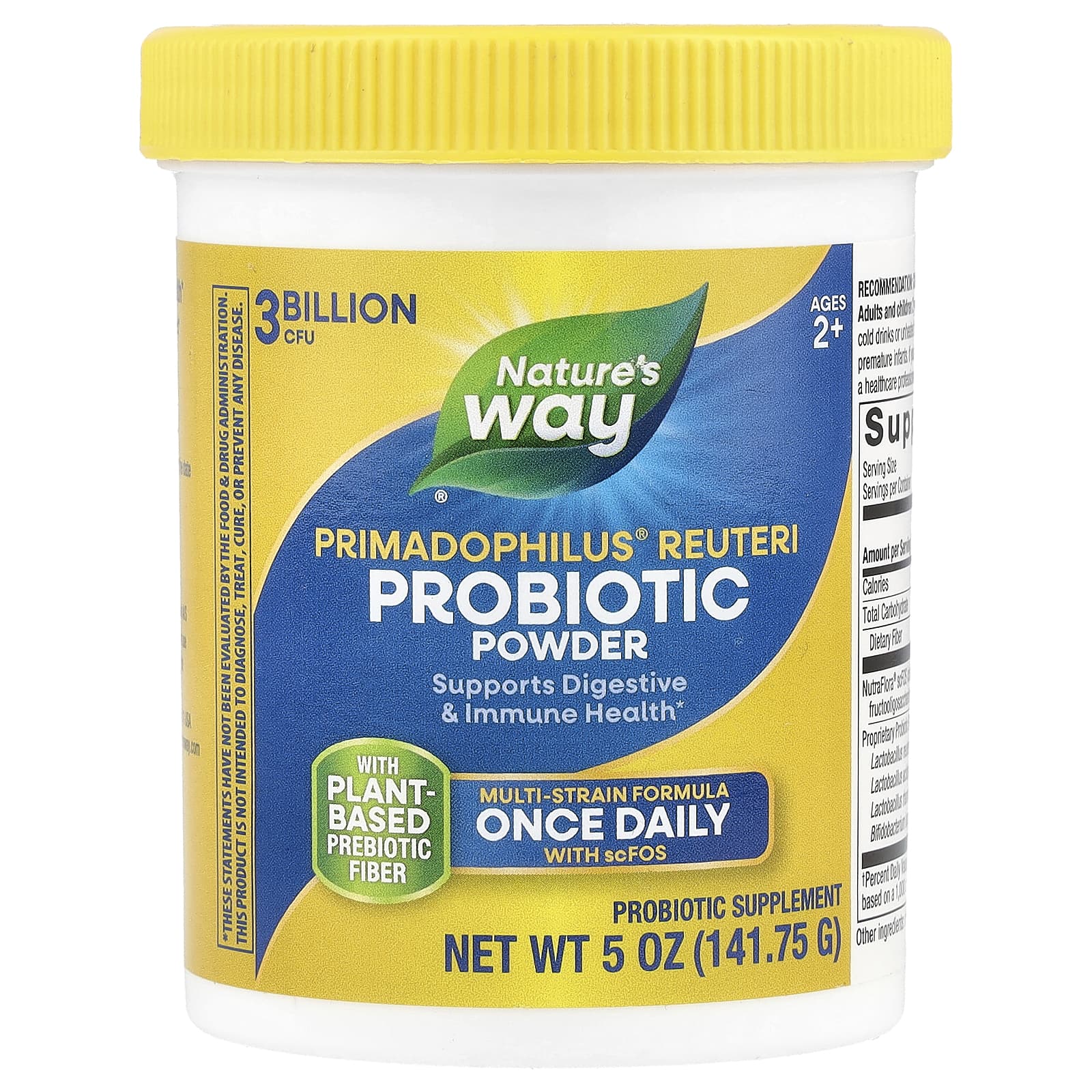 Nature's Way, Primadophilus® Reuteri Probiotic Powder, Ages 2+, 3 Billion CFU, 5 oz (141.75 g) - Image 1