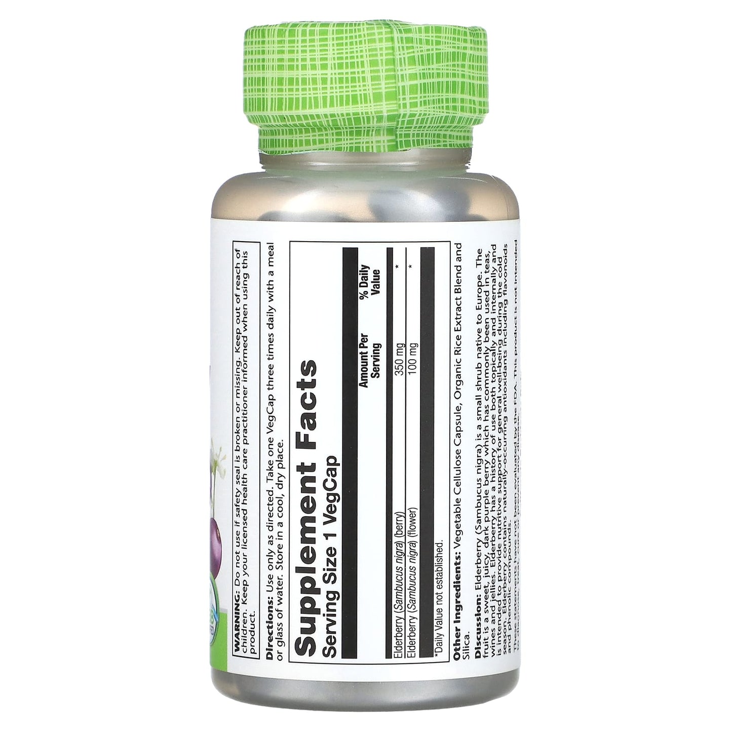 Solaray, Elderberry, 100 VegCaps - Image 2