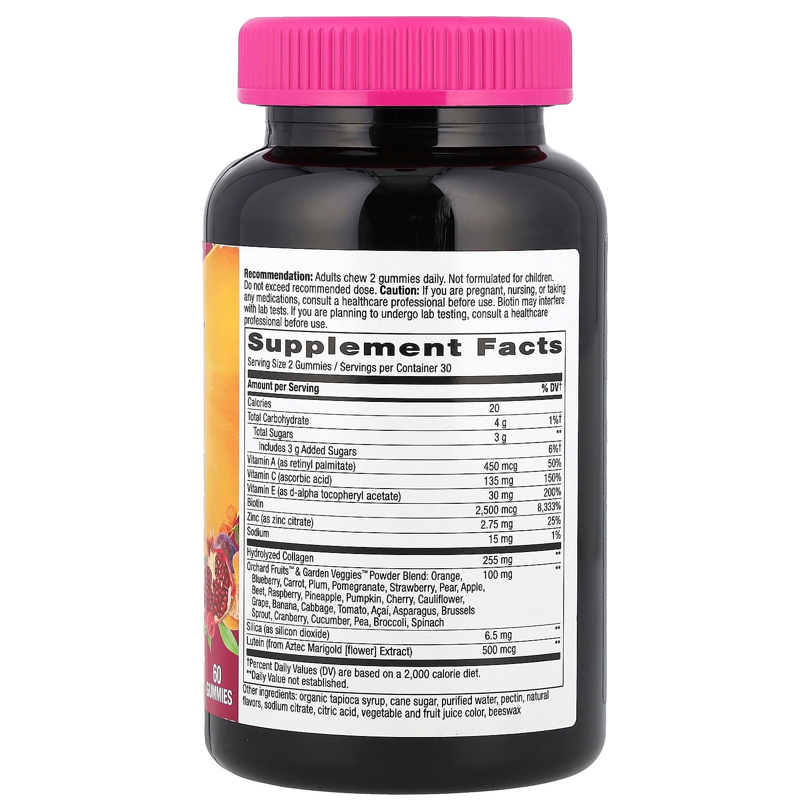 Nature's Way, Alive!® Hair, Skin & Nails Premium Gummy, Strawberry, 60 Gummies - Image 2