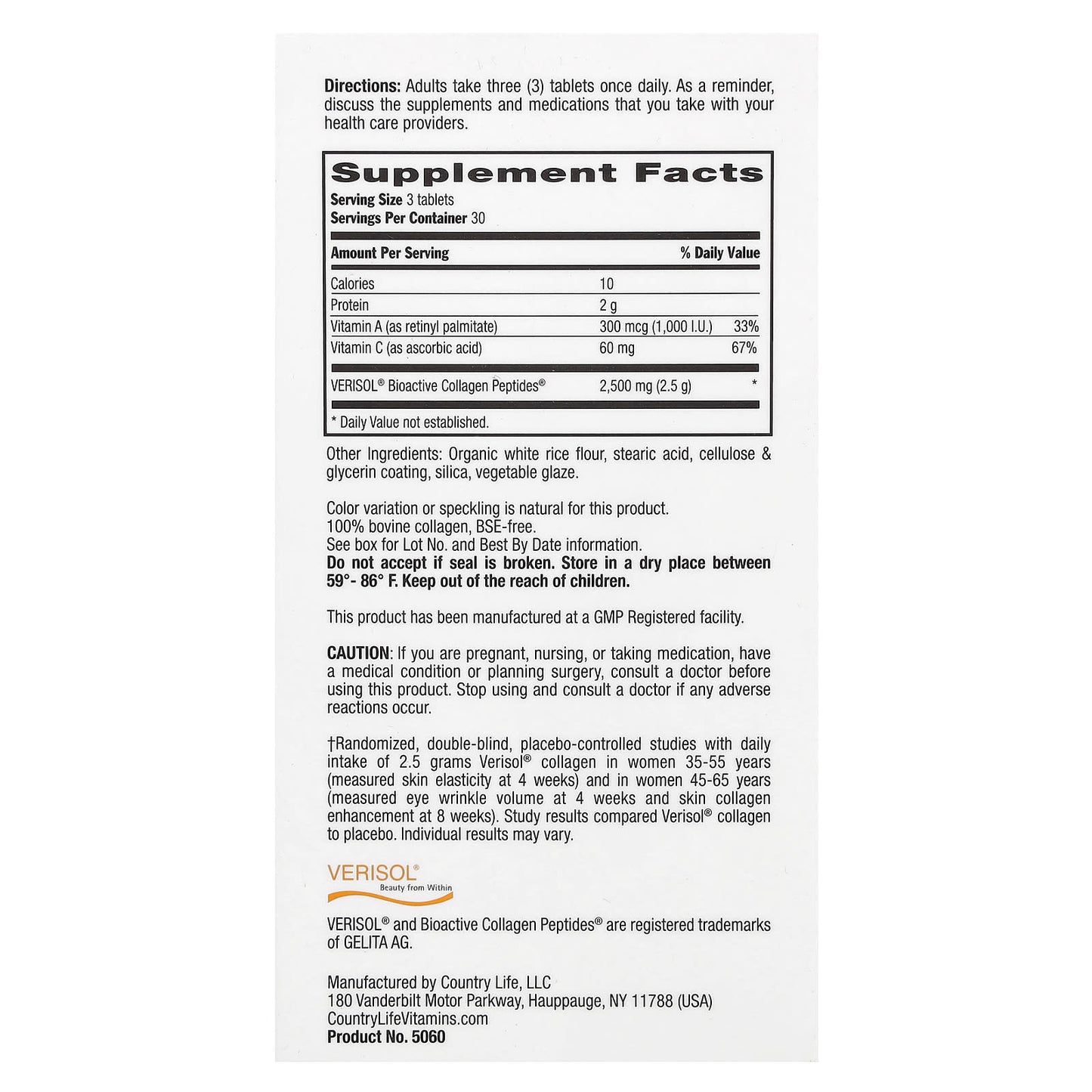 Country Life Tri Layer Maxi-Skin Collagen Supplement - Image 2