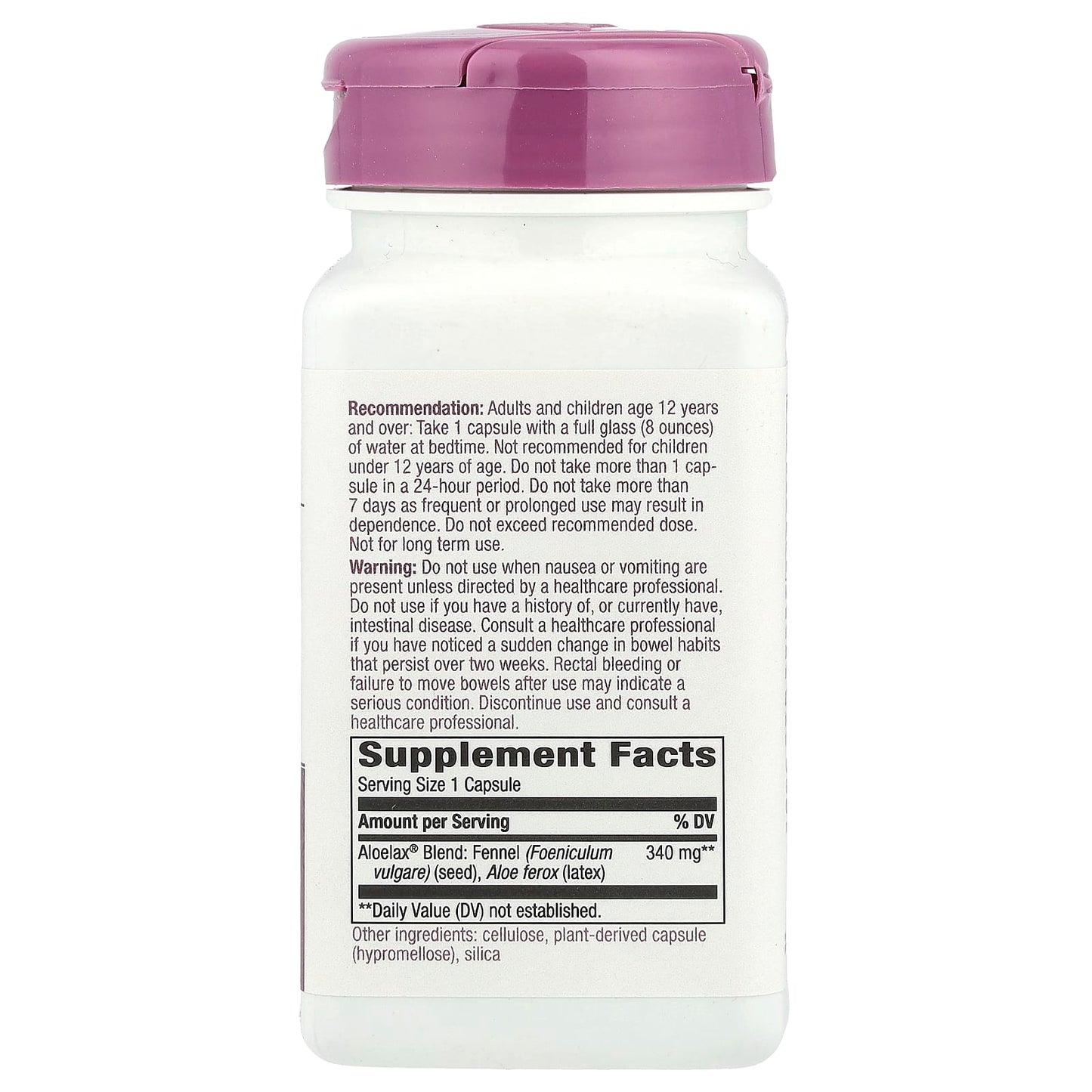 Nature's Way, Aloelax® with Fennel Seed, 340 mg, 100 Vegan Capsules - Image 2