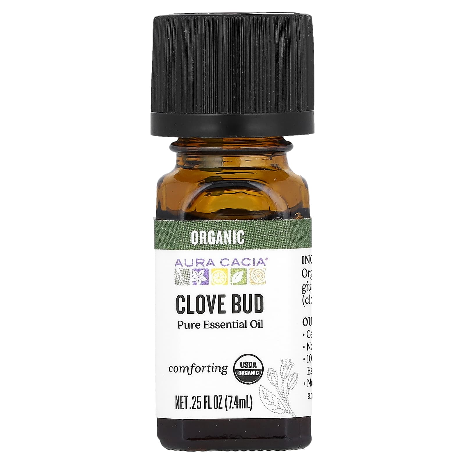 Aura Cacia Organic Clove Bud Essential Oil, USDA Certified - 0.25 fl oz - Image 1