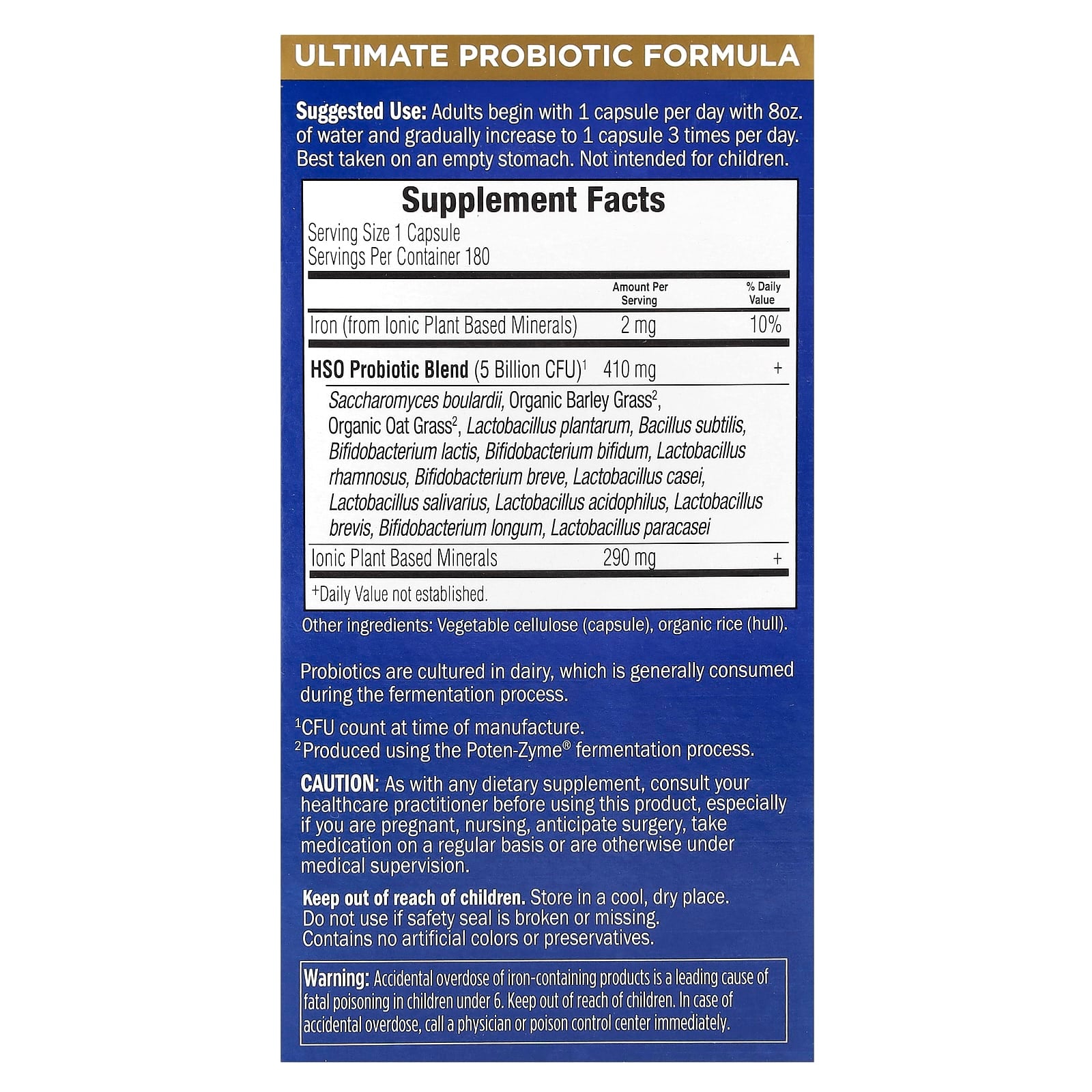 Primal Defense Ultra Probiotic Formula by Garden of Life - 180 Veg Capsules - Image 2