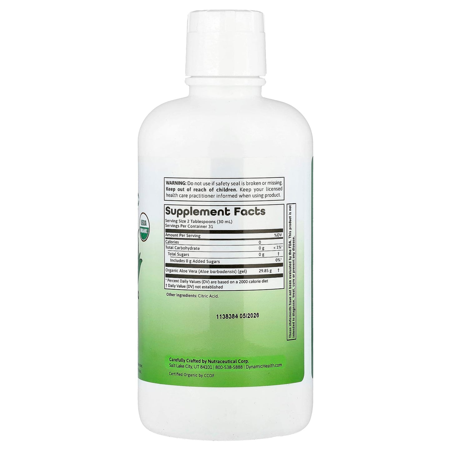 Aloe Vera Juice by Dynamic Health | USDA Organic & Sugar-Free - Image 2