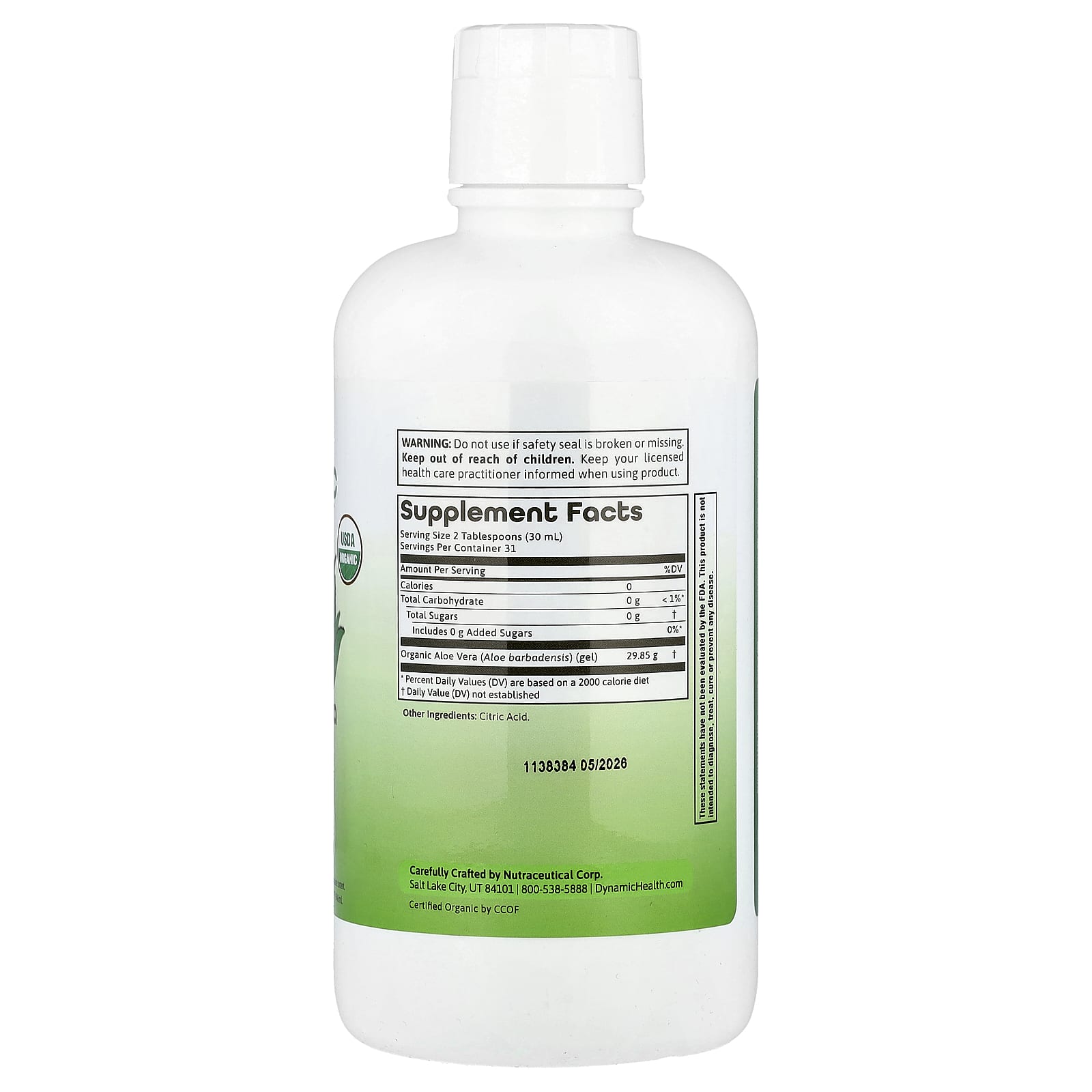 Aloe Vera Juice by Dynamic Health | USDA Organic & Sugar-Free - Image 2