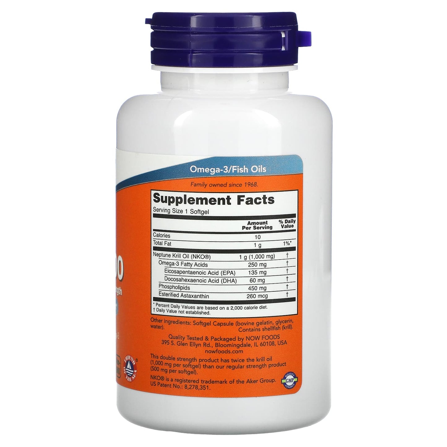 NOW Foods, Neptune Krill 1000, Double Strength, 1,000 mg, 60 Softgels - Image 2
