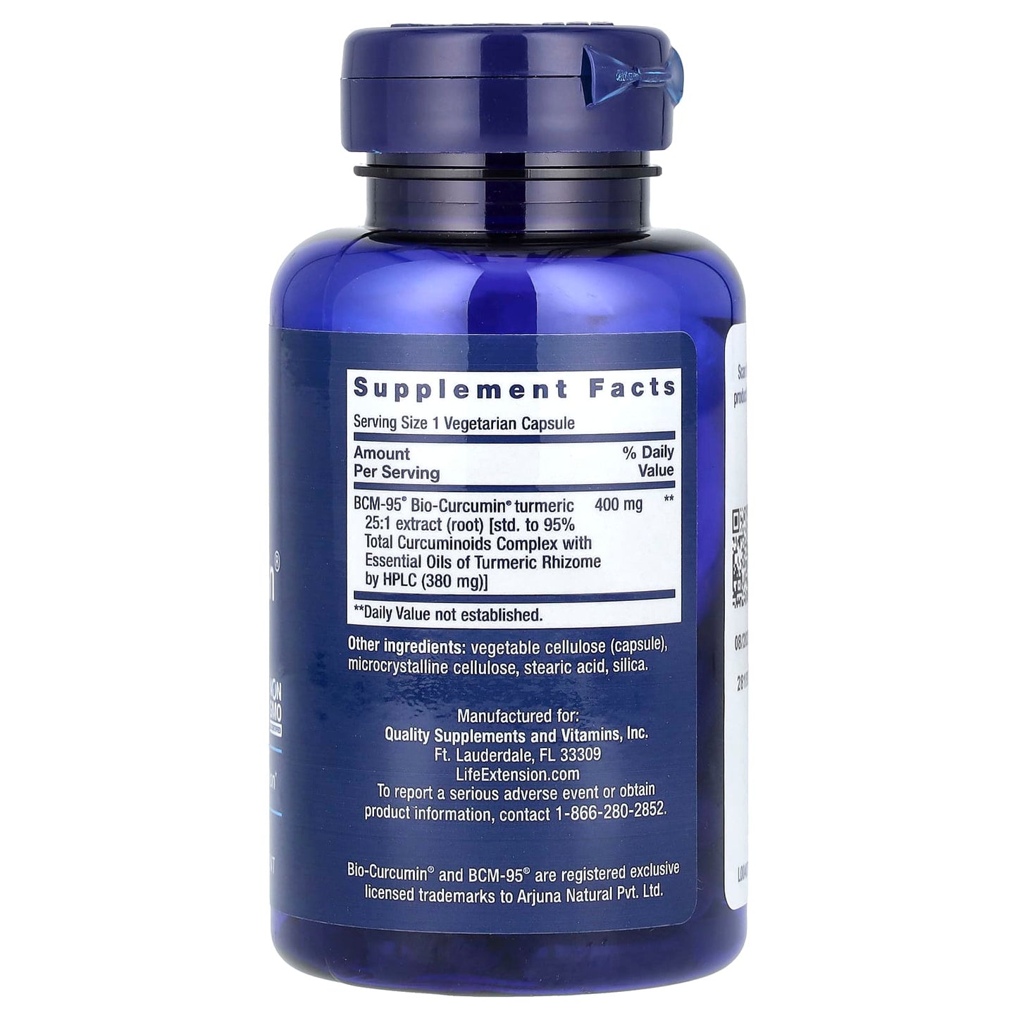 Life Extension, Super Bio-Curcumin, Turmeric Extract, 60 Vegetarian Capsules - Image 2