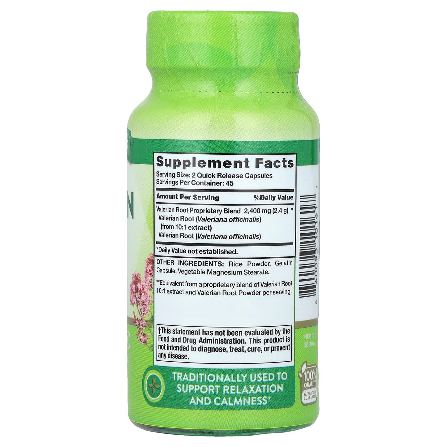 Nature's Truth, Valerian Root, 90 Quick Release Capsules (1,200 mg per Capsule) - Image 2