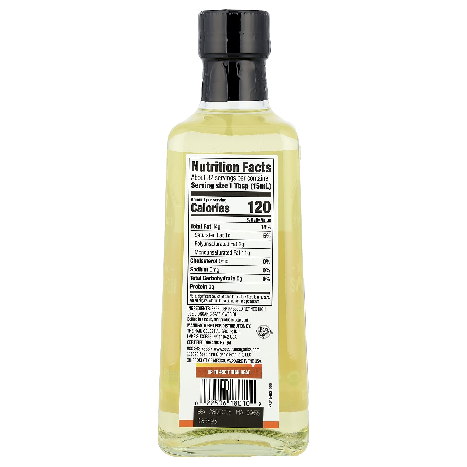 Spectrum Culinary, Organic Safflower Oil, Refined, 16 fl oz (473 ml) - Image 2