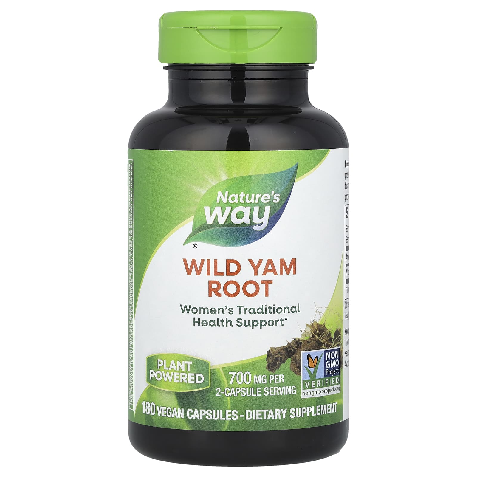 Nature's Way, Wild Yam Root, 180 Vegan Capsules (350 mg Per Capsule) - Image 1