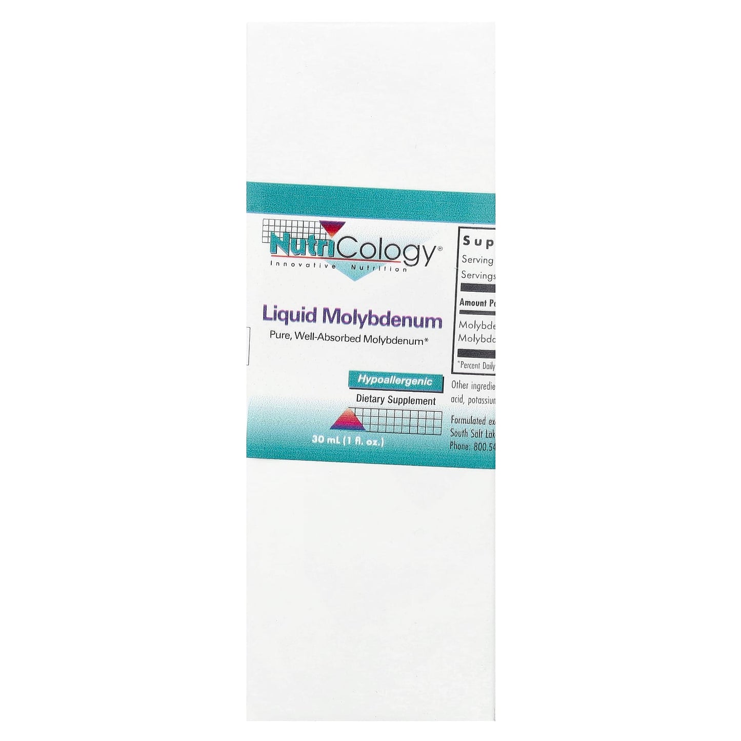 Nutricology, Liquid Molybdenum, 1 fl oz (30 mL) - Image 1