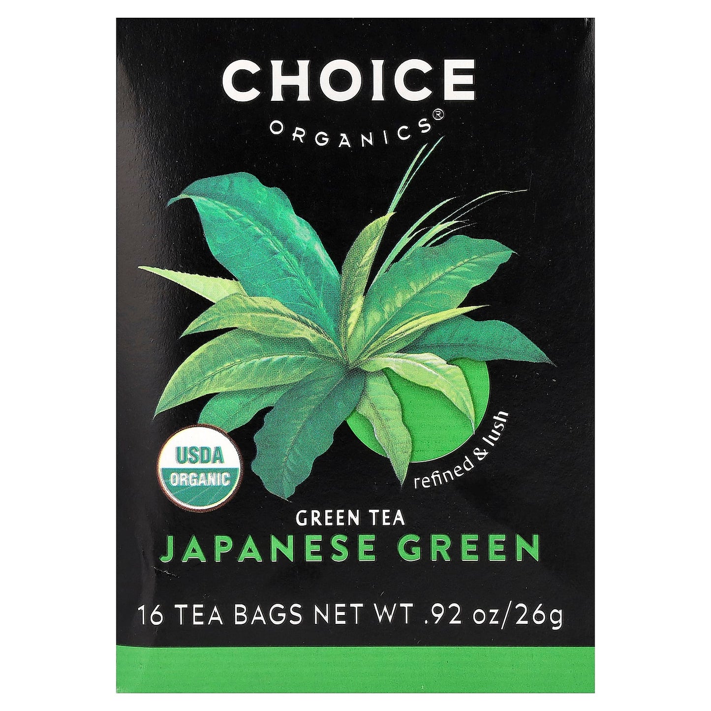 Japanese Green Choice Organic Tea, 16 Tea Bags, USDA Organic - Image 1