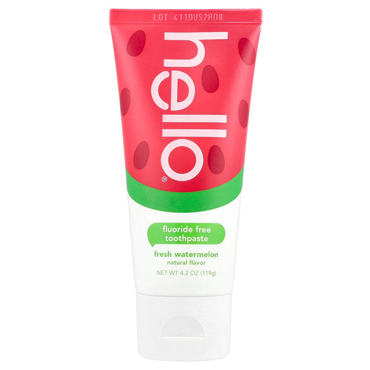 Hello Kids Fluoride Free Toothpaste, Fresh Watermelon, 4.2 oz - Image 1