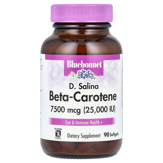 Bluebonnet Nutrition D. Salina Beta-Carotene 7500 mcg Softgels for Eye & Immune Health - Image 1