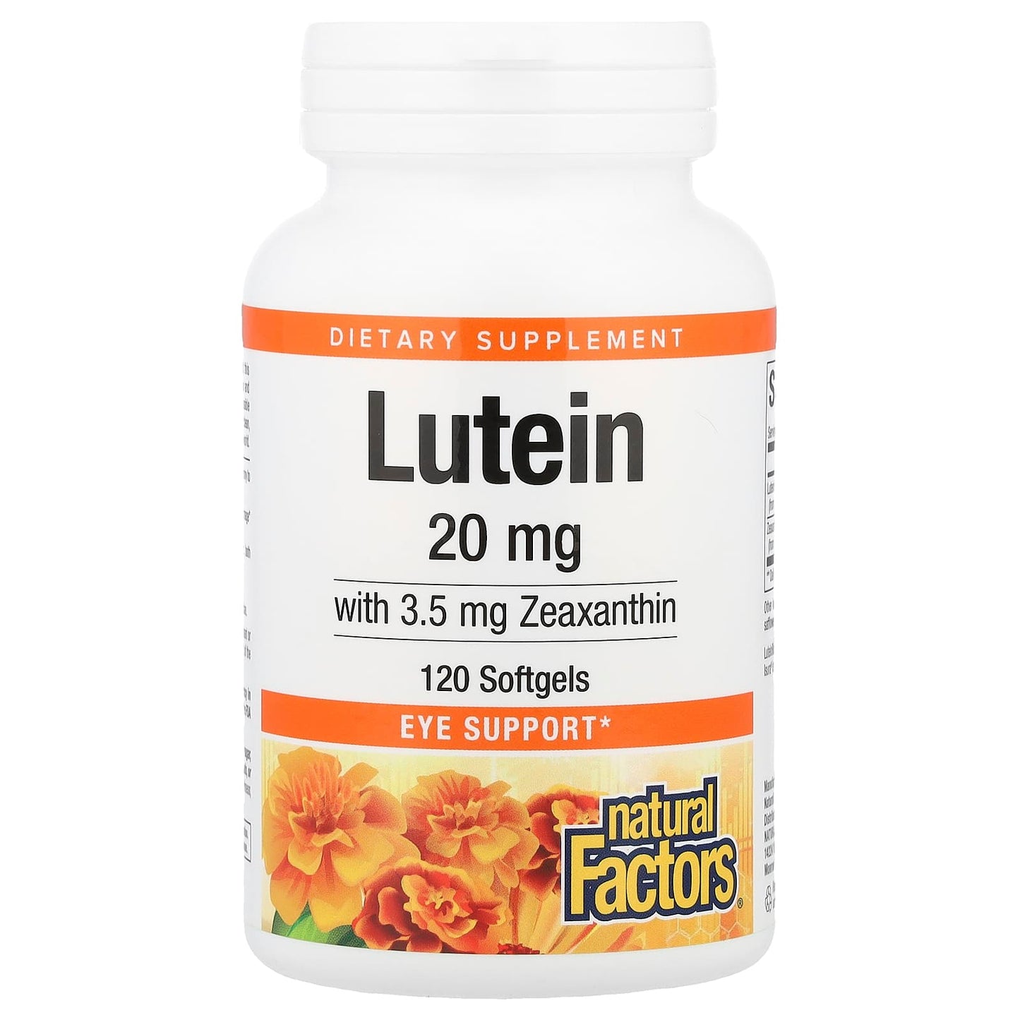 Natural Factors, Lutein With Zeaxanthin, 120 Softgels - Image 1