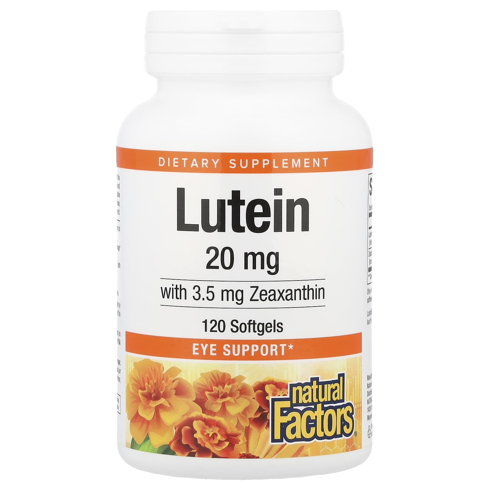 Natural Factors, Lutein With Zeaxanthin, 120 Softgels - Image 1
