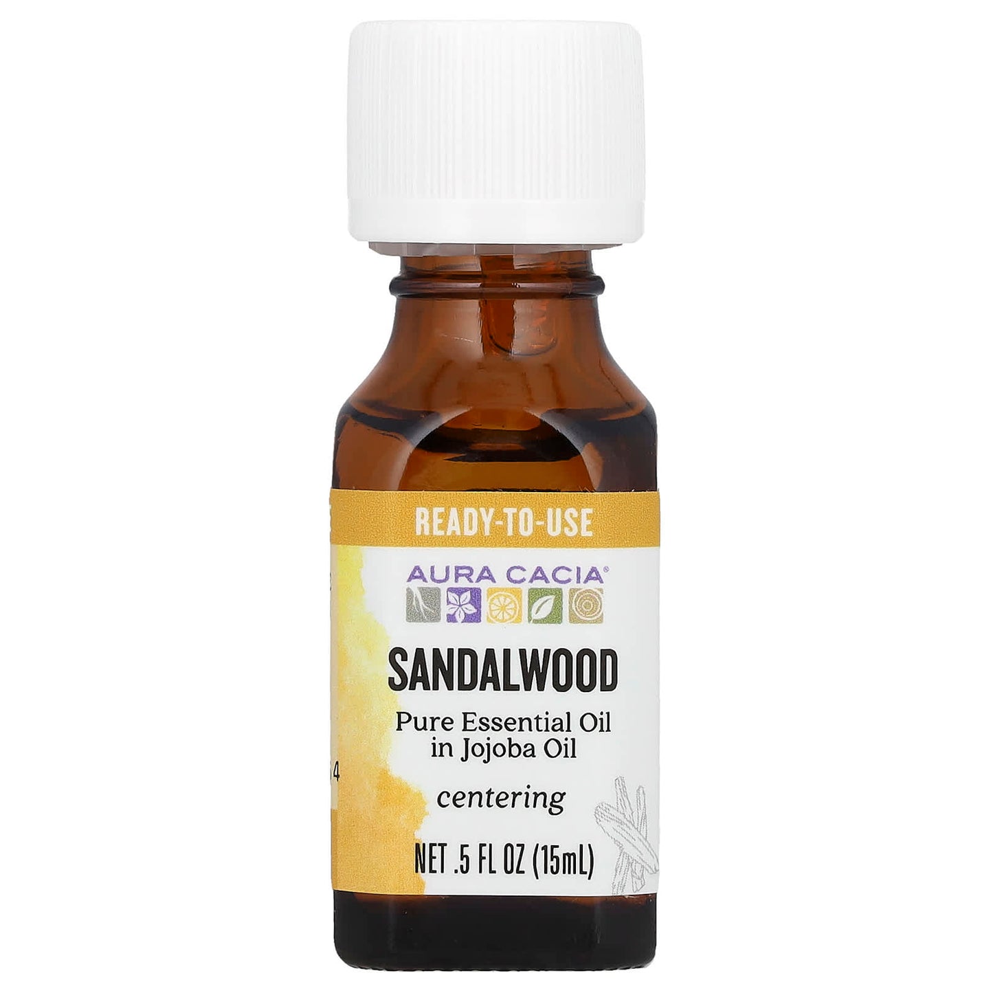 Sandalwood Essential Oil Blended with Jojoba Oil by Aura Cacia - Image 1