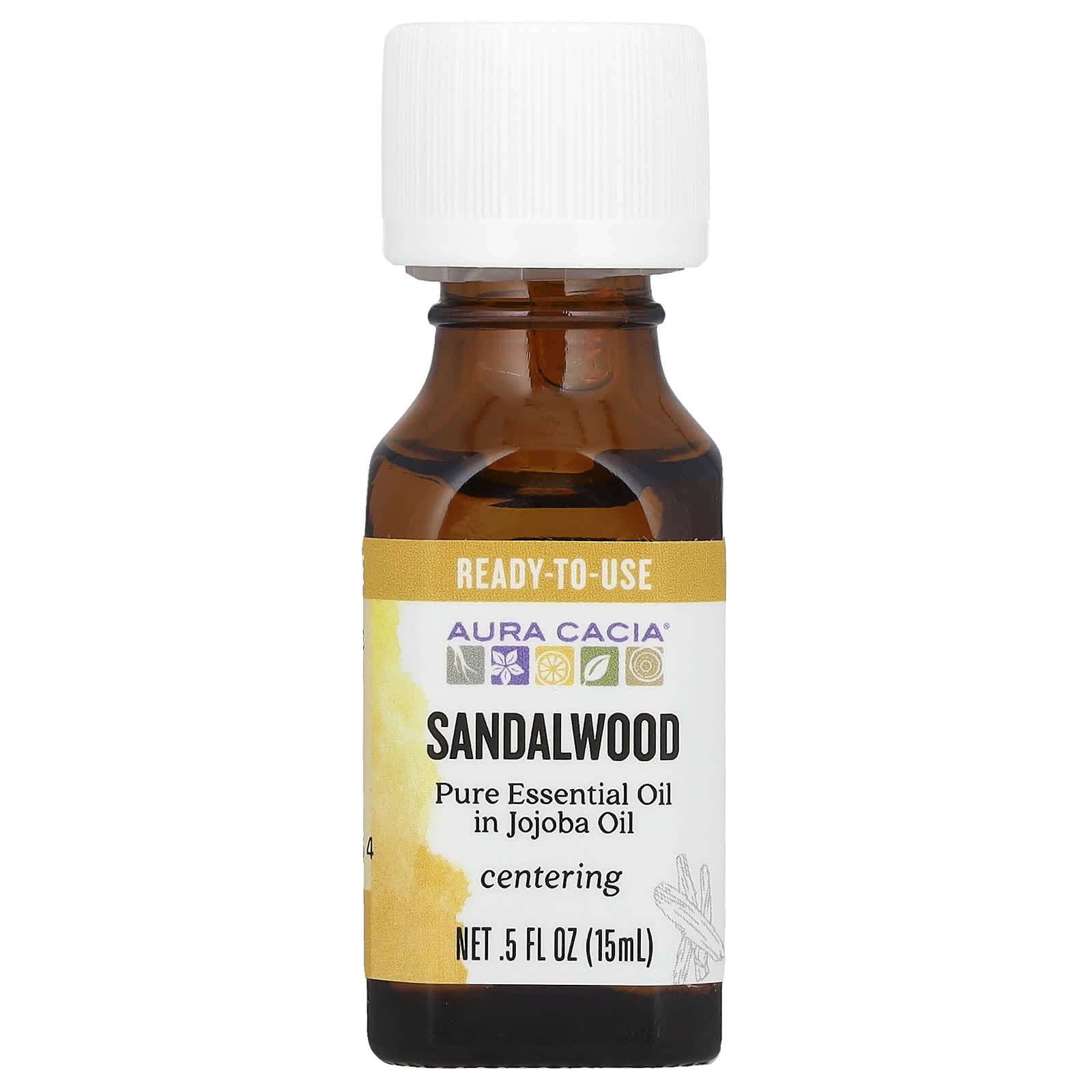 Sandalwood Essential Oil Blended with Jojoba Oil by Aura Cacia - Image 1